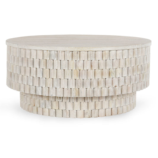 Norwood Round Coffee Table - Coastal White