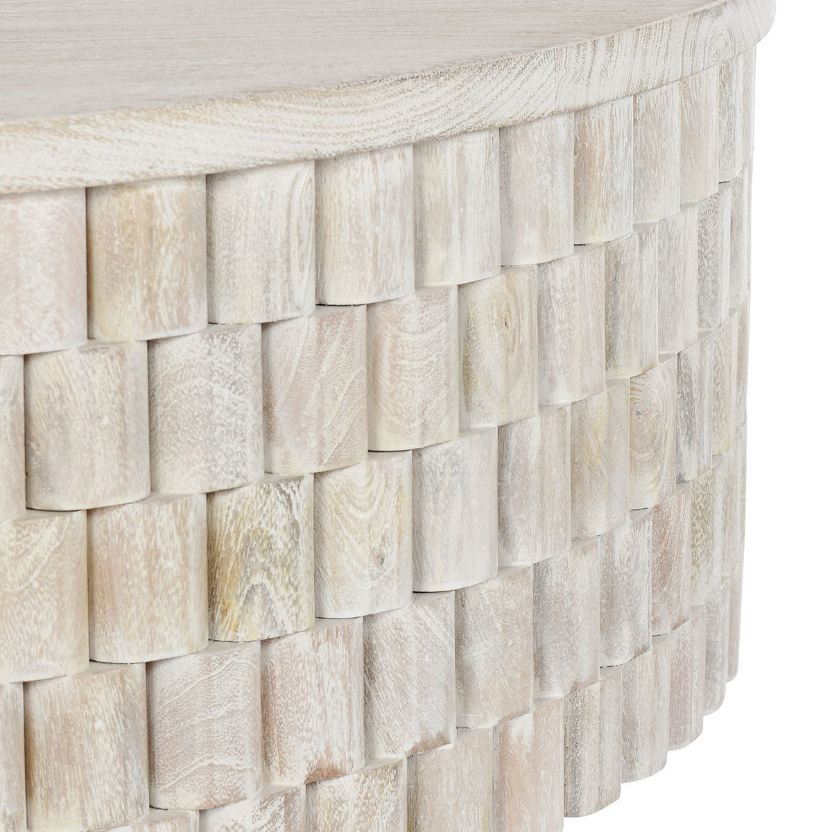 Norwood Round Coffee Table - Coastal White