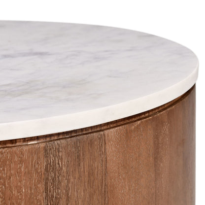 Josie Round End Table - Hickory Brown