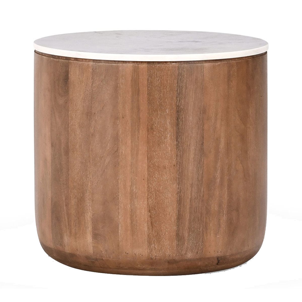Josie Round End Table - Hickory Brown