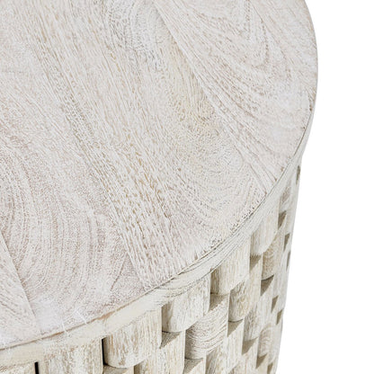 Norwood Round End Table - Coastal White
