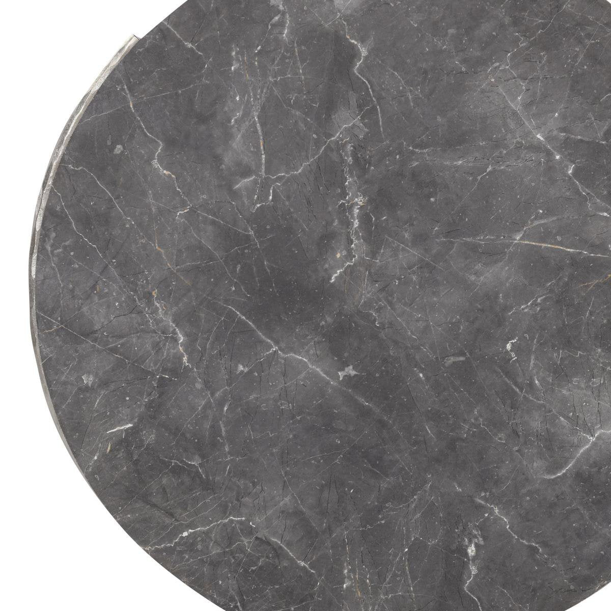 Honor Round Coffee Table - White Wash/Gray Stone