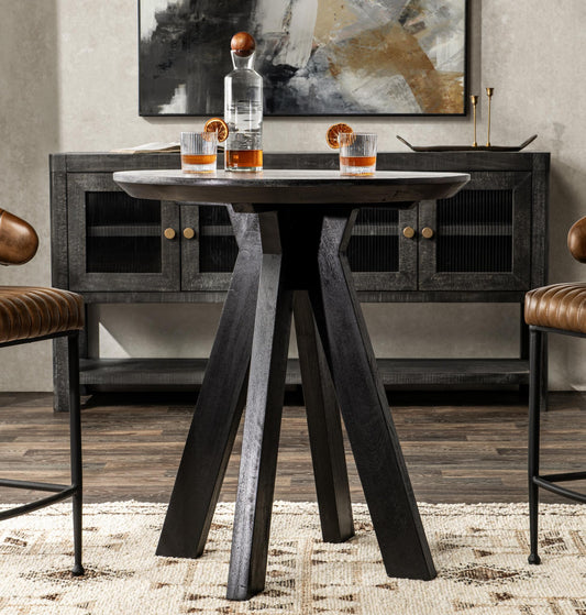 Rodrigo Round Counter Table - Black