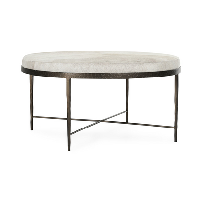 Bose Hide Round Coffee Table - Dusty Cream
