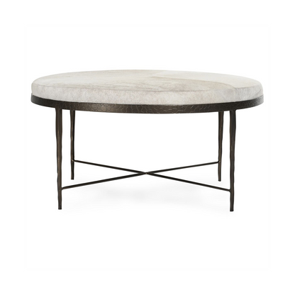 Bose Hide Round Coffee Table - Dusty Cream