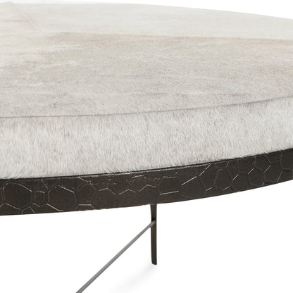 Bose Hide Round Coffee Table - Dusty Cream