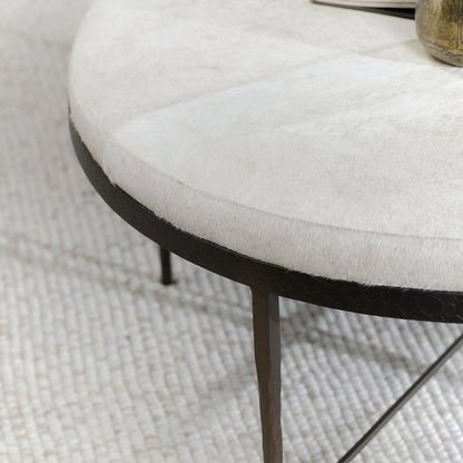 Bose Hide Round Coffee Table - Dusty Cream