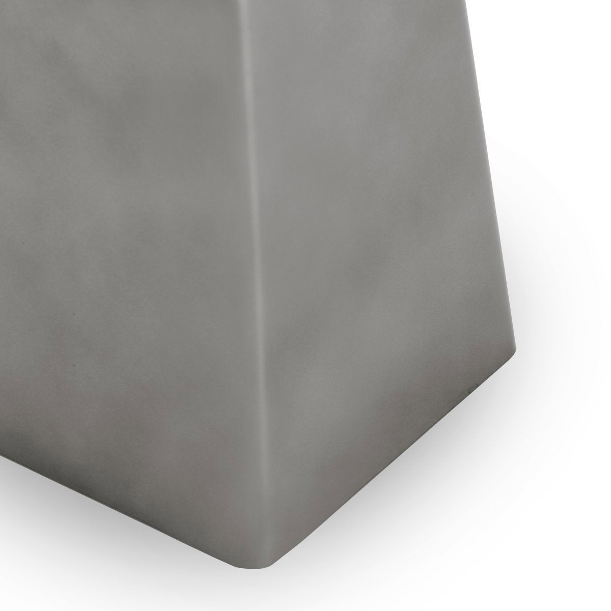 Far Marble/Metal Square End Table - White/Slate Gray