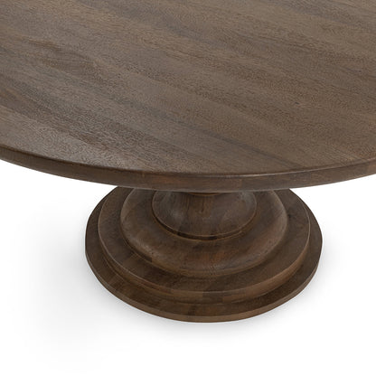 Hera Dining Table - Pecan Brown - 60"