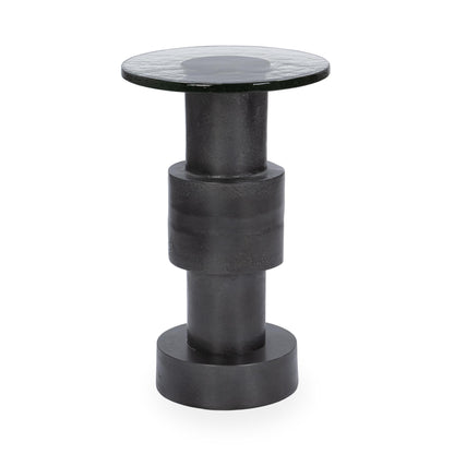 Callen Round Accent Table - Antique Nickel