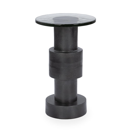 Callen Round Accent Table - Antique Nickel