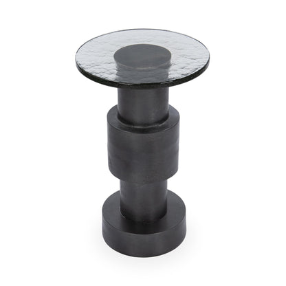 Callen Round Accent Table - Antique Nickel