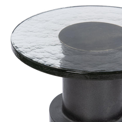 Callen Round Accent Table - Antique Nickel