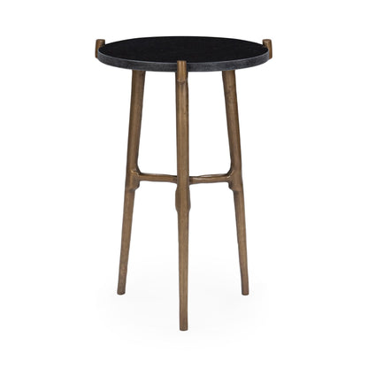 Halley Round Accent Table - Black
