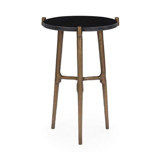 Halley Round Accent Table - Black