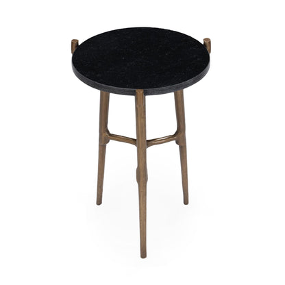 Halley Round Accent Table - Black