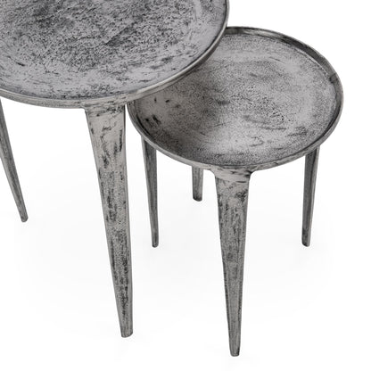 Elinor Nesting Accent Tables Set of 2 - Nickle