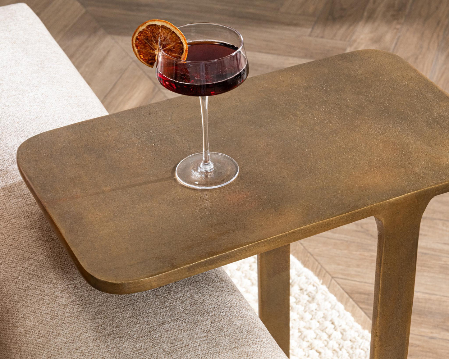Geanna Accent Table - Brass