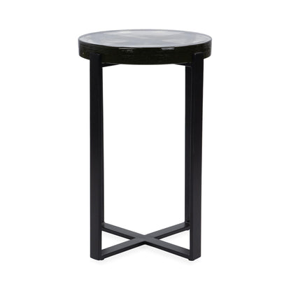 Gallie Round Accent Table - Black