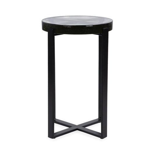 Gallie Round Accent Table - Black