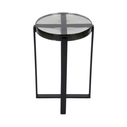 Gallie Round Accent Table - Black