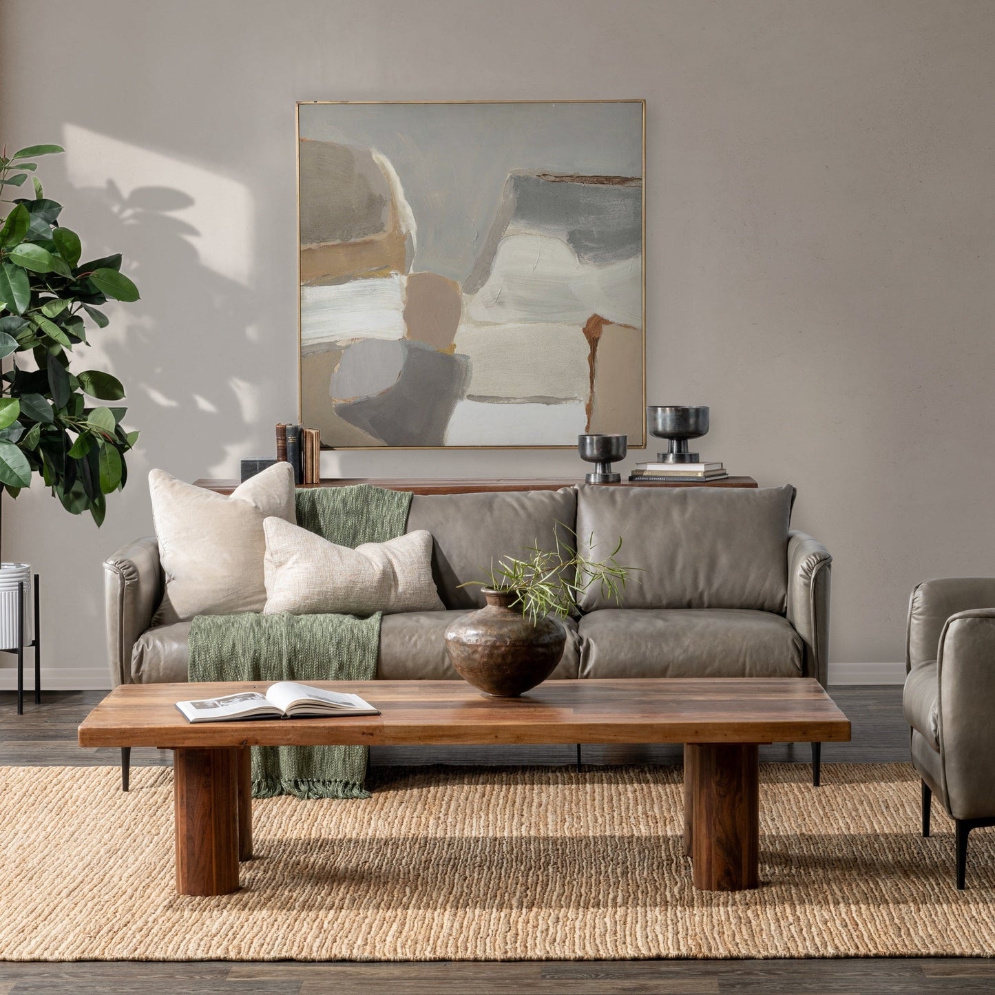 Alto Rectangle Coffee Table - Rustic Brown