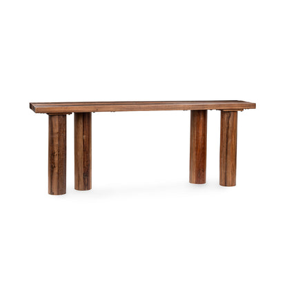 Alto Rectangle Console Table - Rustic Brown