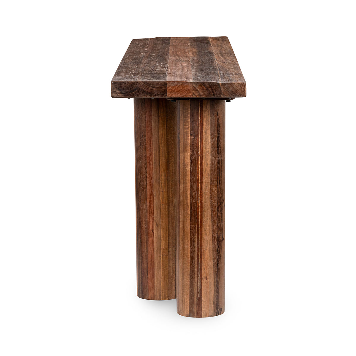 Alto Rectangle Console Table - Rustic Brown