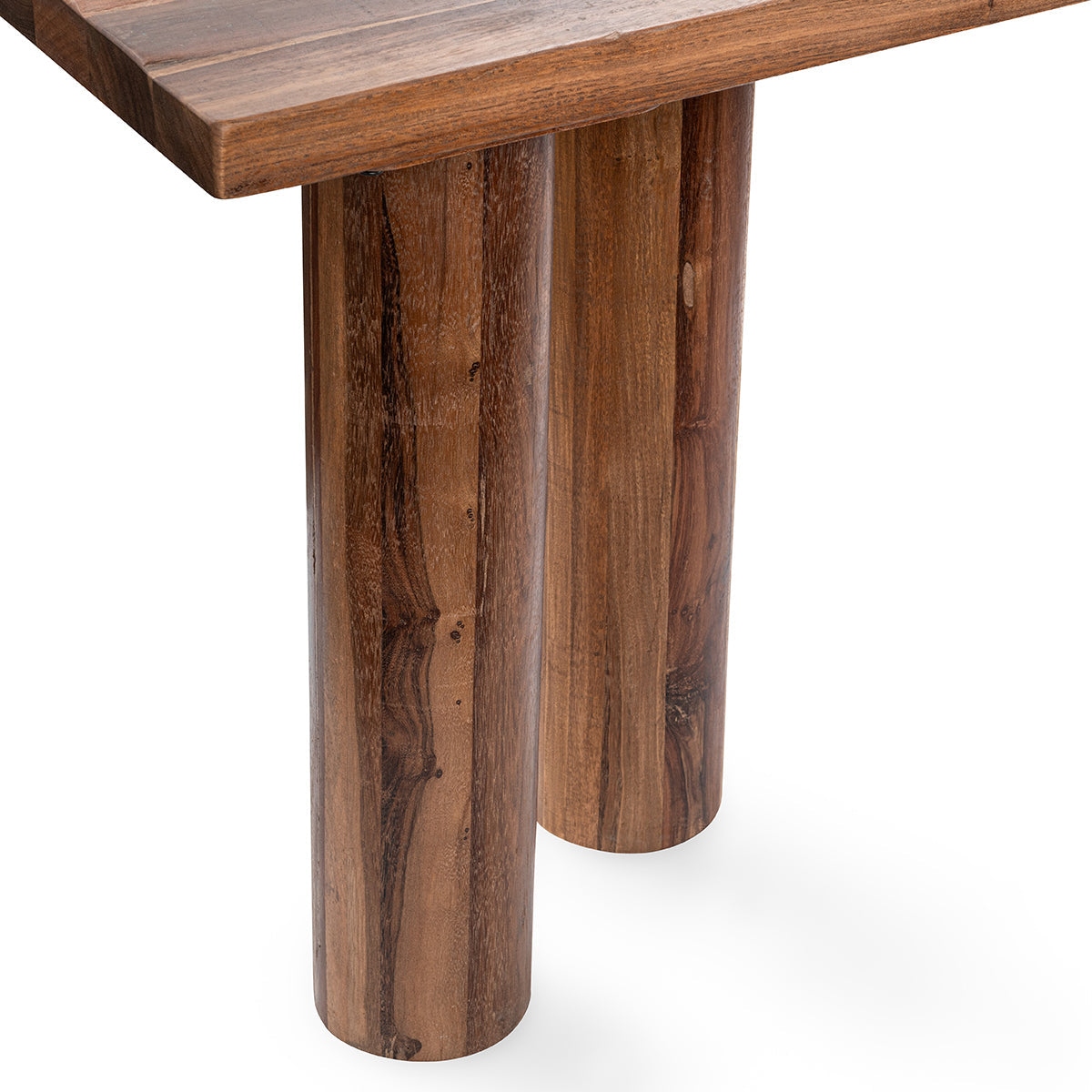 Alto Rectangle Console Table - Rustic Brown