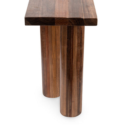 Alto Rectangle Console Table - Rustic Brown
