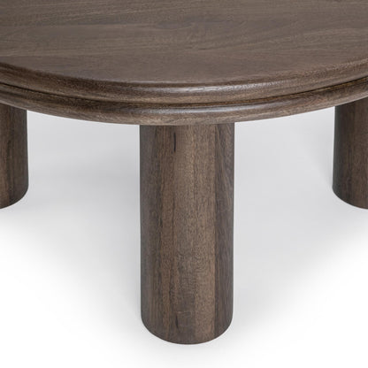 Miranda Round Coffee Table - Cocoa Brown