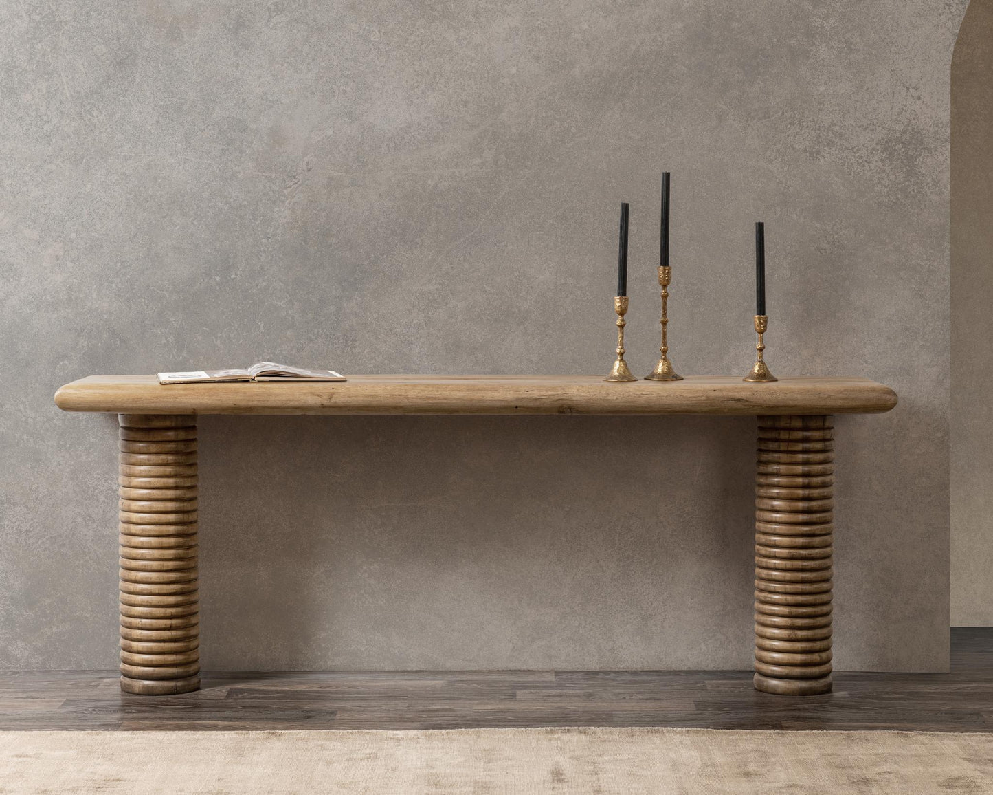 Ilaria Reclaimed Wood Rectangle Console Table - Sand Washed