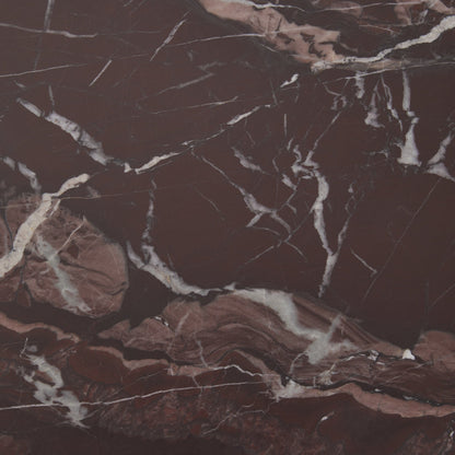 Reilly Marble Round Accent Table Small - Merlot