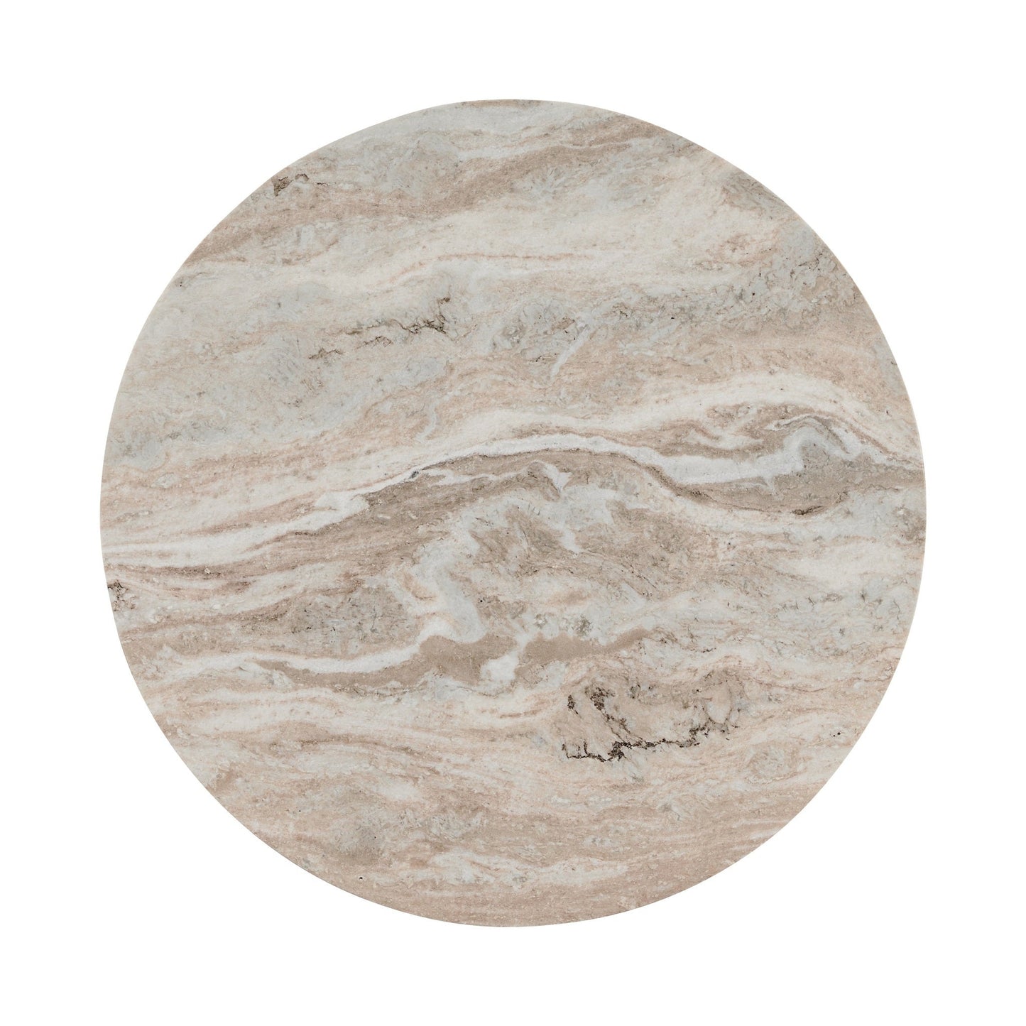 Reilly Marble Round Coffee Table - Rusty Gray