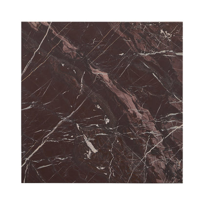 Bexly Marble Square End Table - Merlot