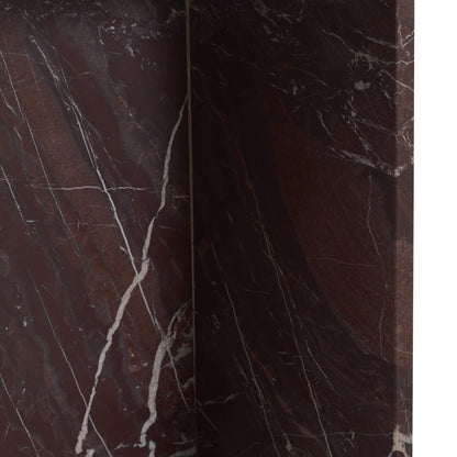 Bexly Marble Square End Table - Merlot