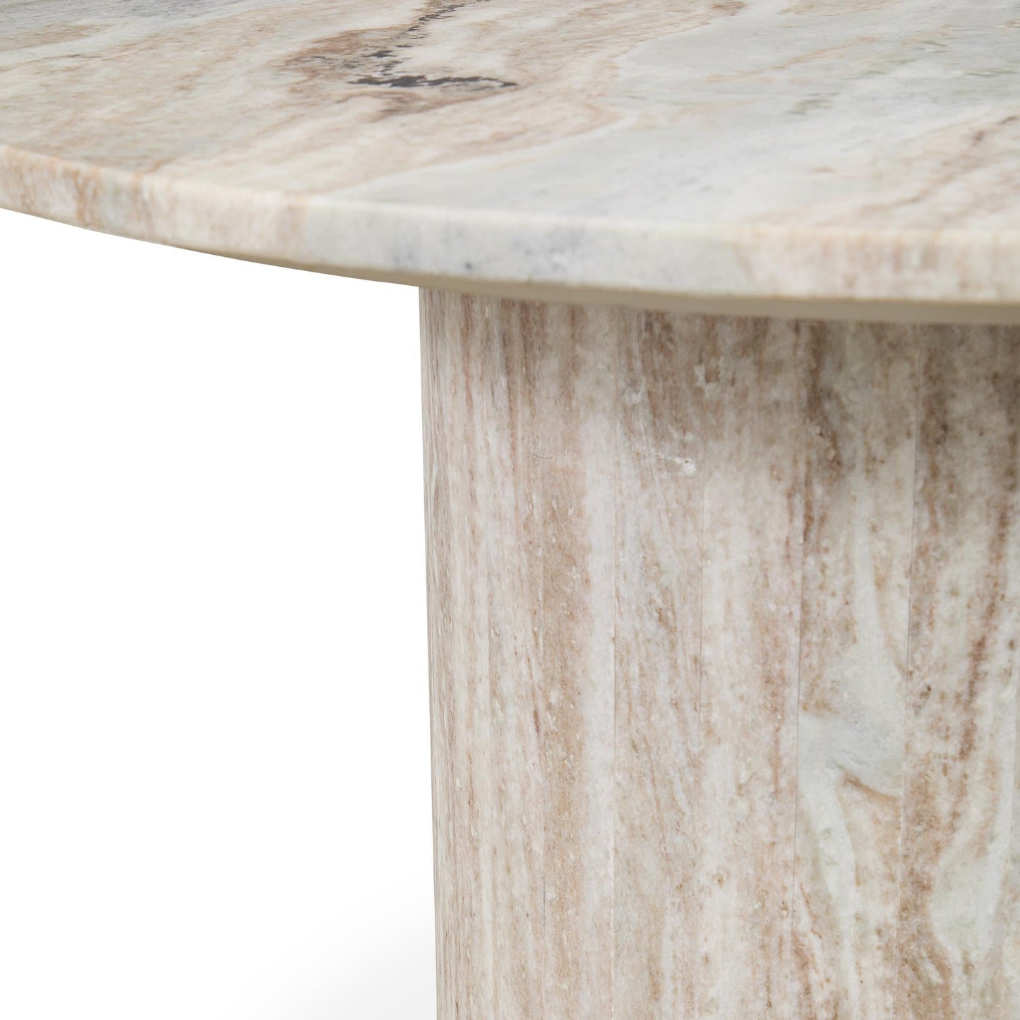 Amberly Marble Round Coffee Table - Rusty Gray