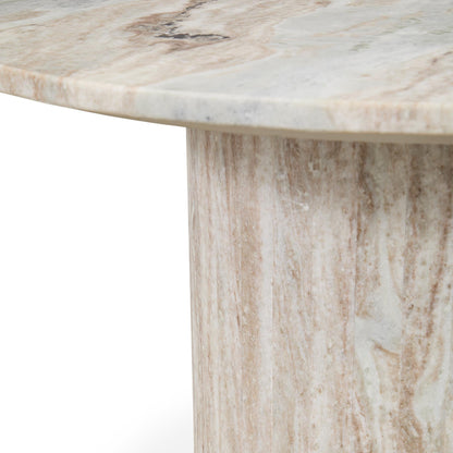 Amberly Marble Round Coffee Table - Rusty Gray