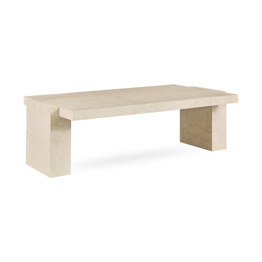 Rizza Marble Rectangle Coffee Table - Cream