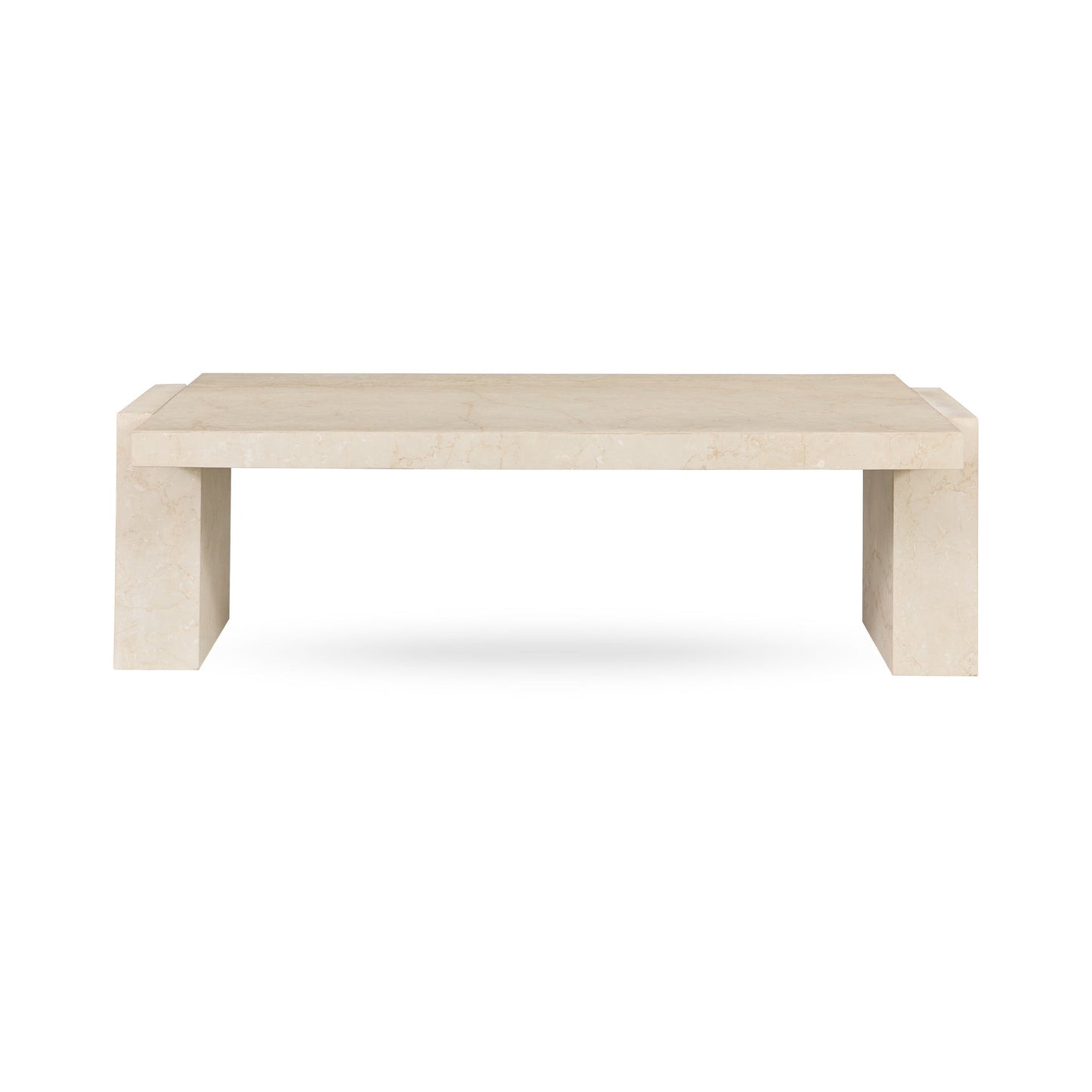 Rizza Marble Rectangle Coffee Table - Cream