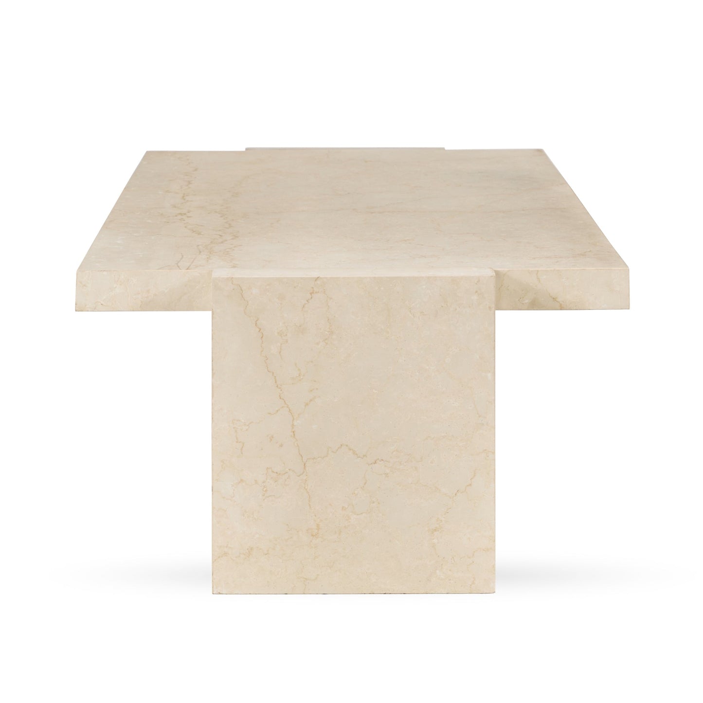 Rizza Marble Rectangle Coffee Table - Cream