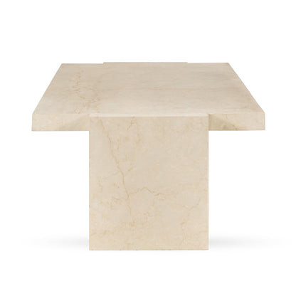 Rizza Marble Rectangle Coffee Table - Cream
