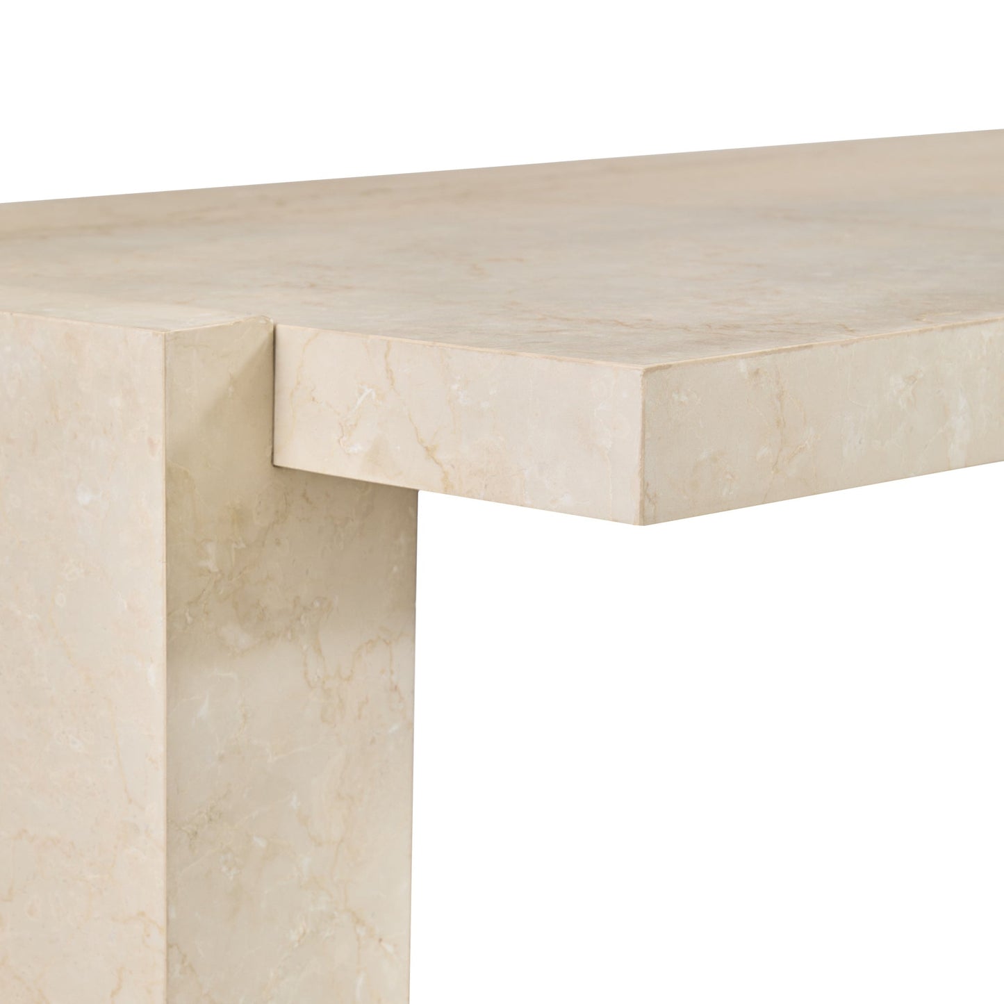 Rizza Marble Rectangle Coffee Table - Cream