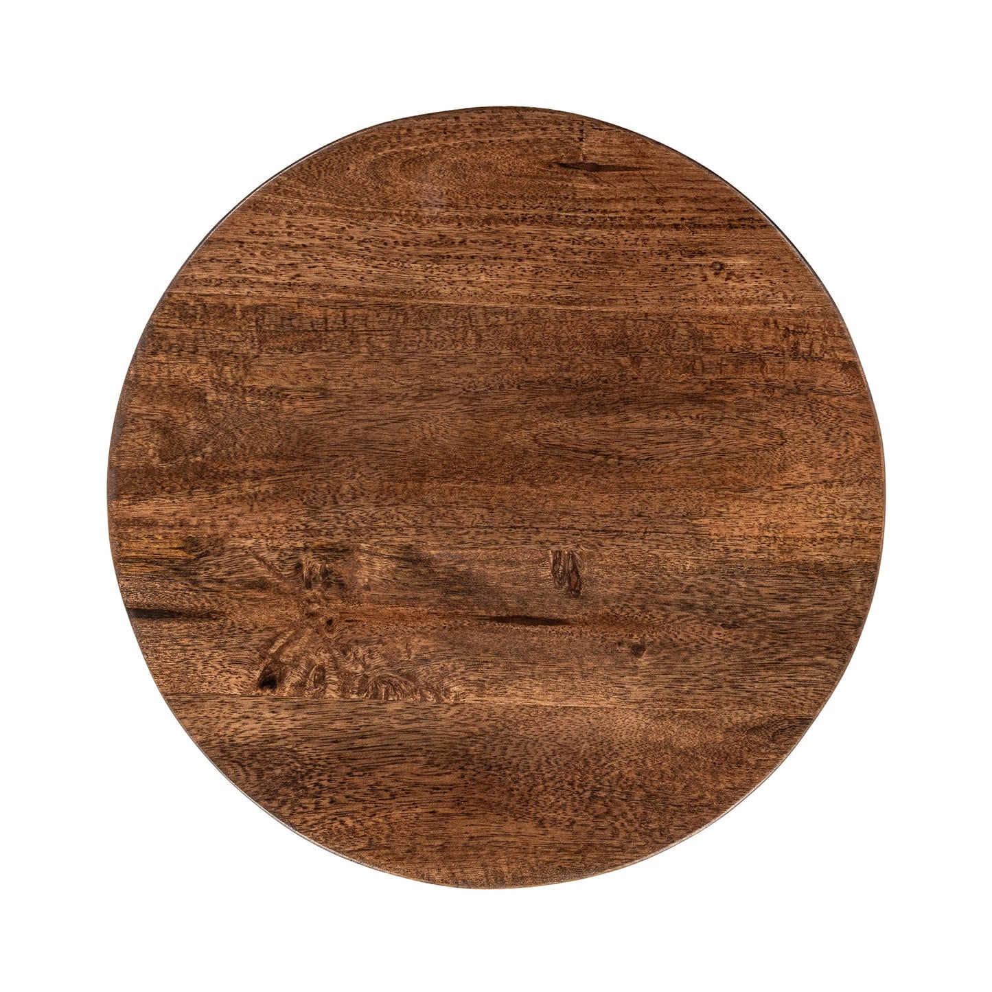 Andra Leather Round Accent Table - Sedona Brown