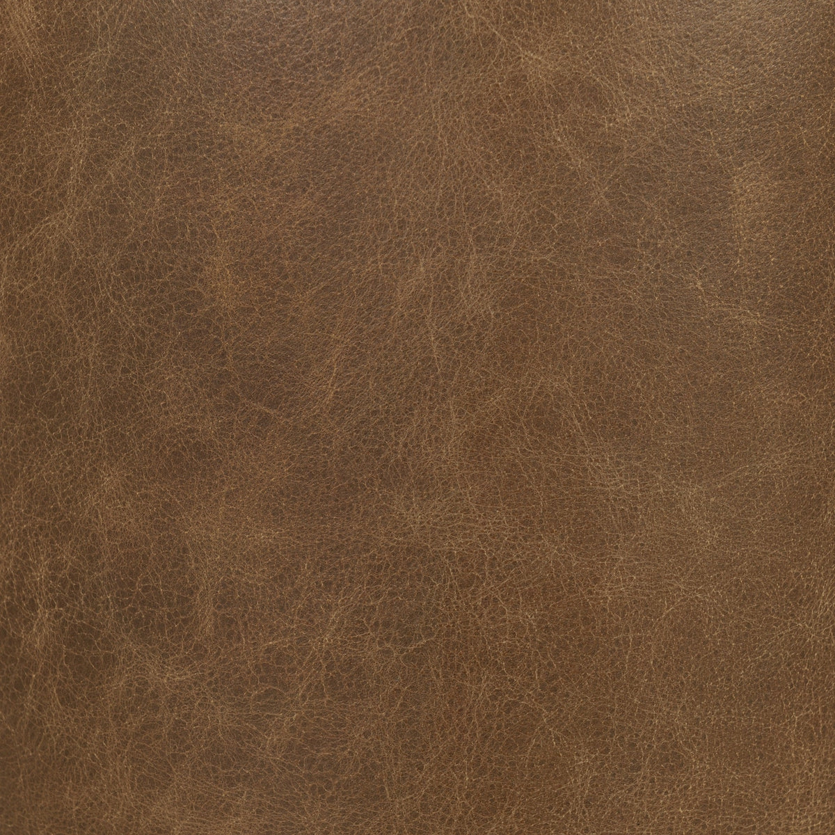 Andra Leather Round Accent Table - Tan