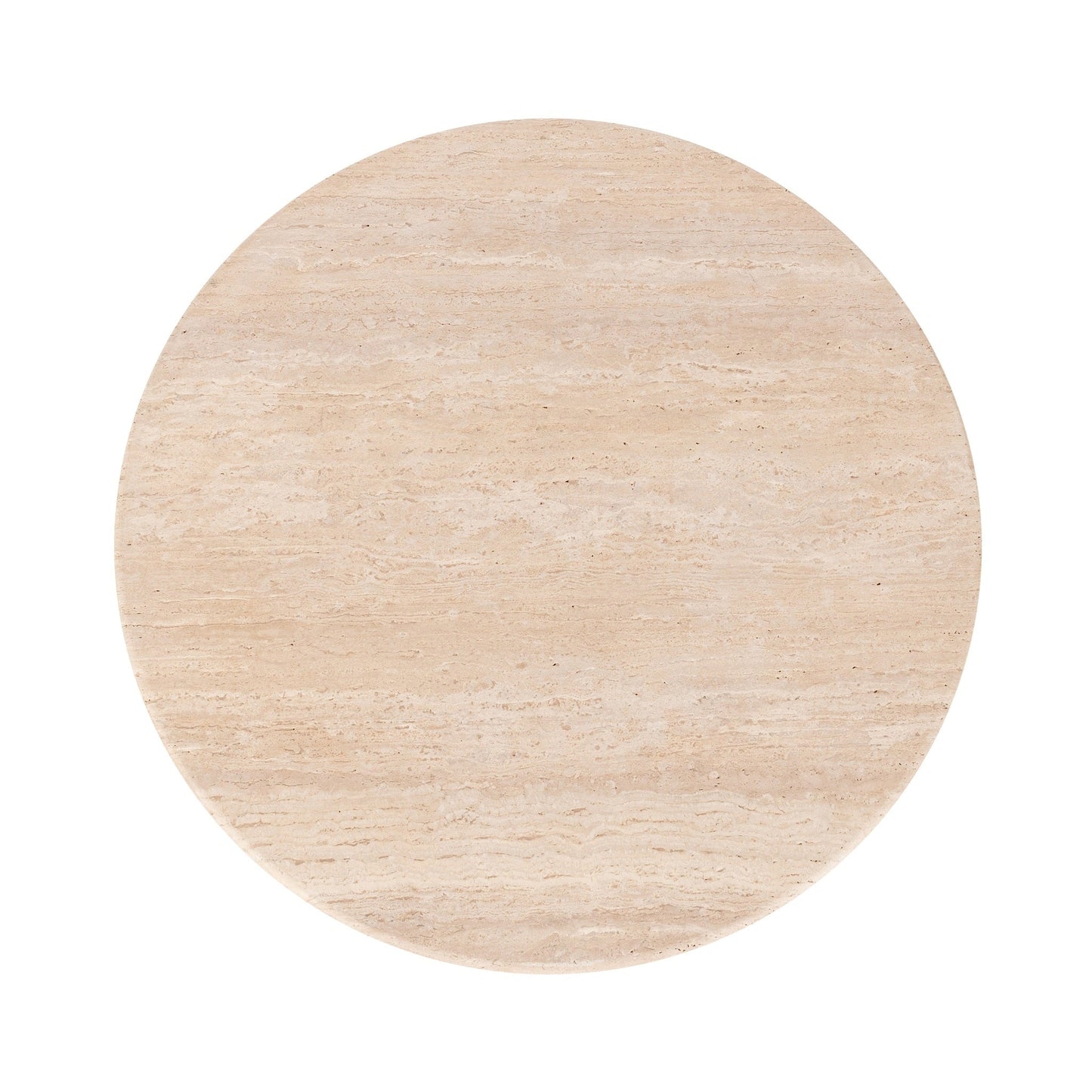Malani Travertine Round Dining Table - Tan