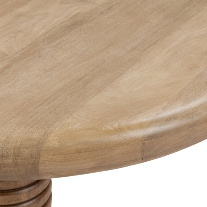 Ilaria Reclaimed Wood Round Coffee Table - Sand Washed