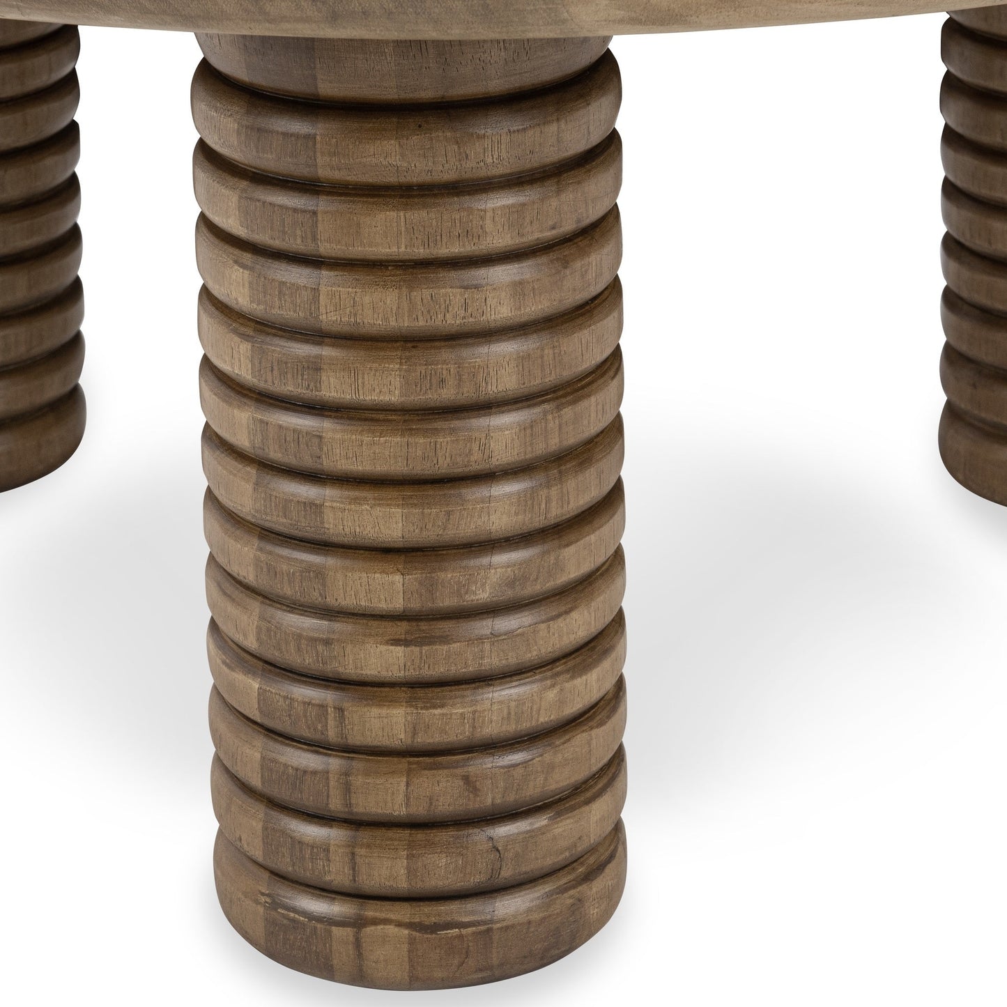 Ilaria Reclaimed Wood Round Coffee Table - Sand Washed