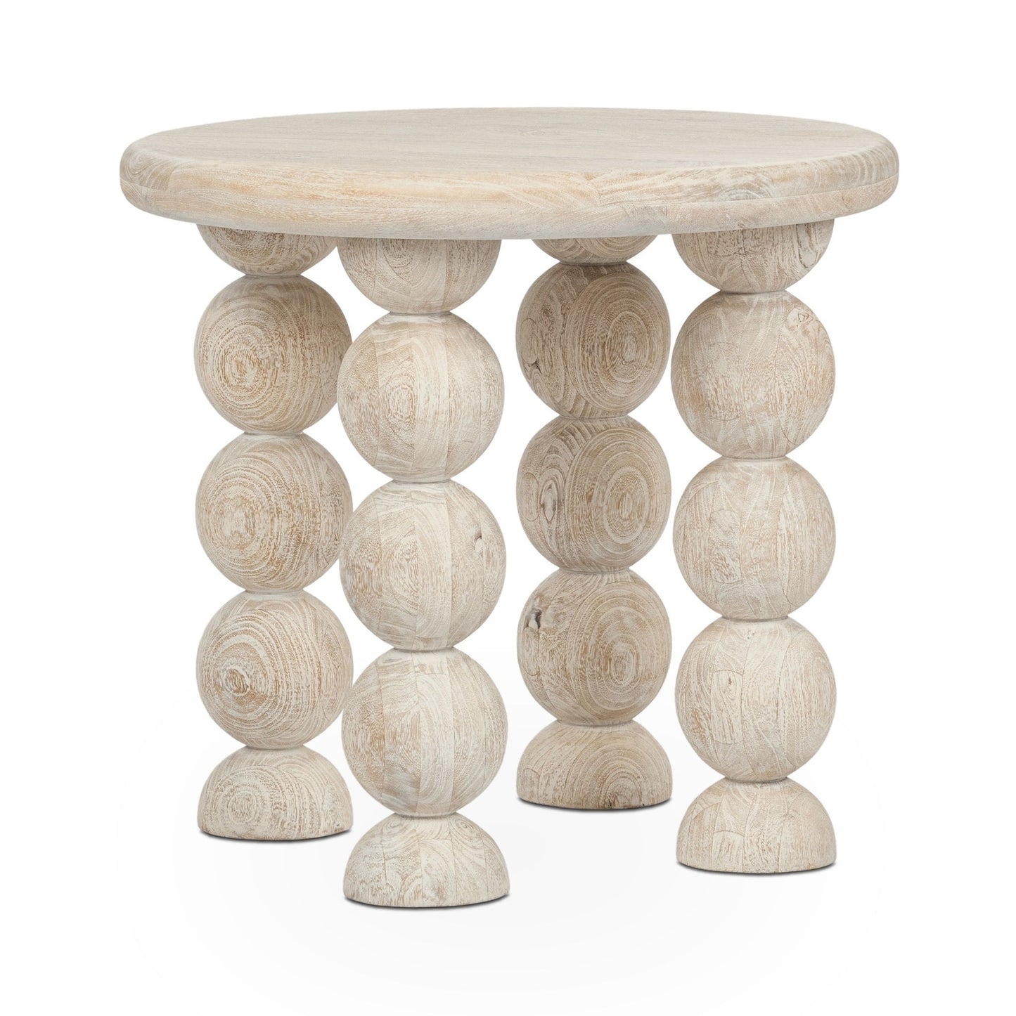 Adir Round End Table - Cream
