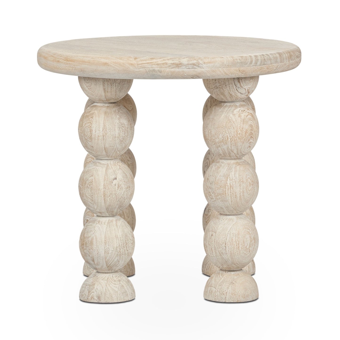 Adir Round End Table - Cream